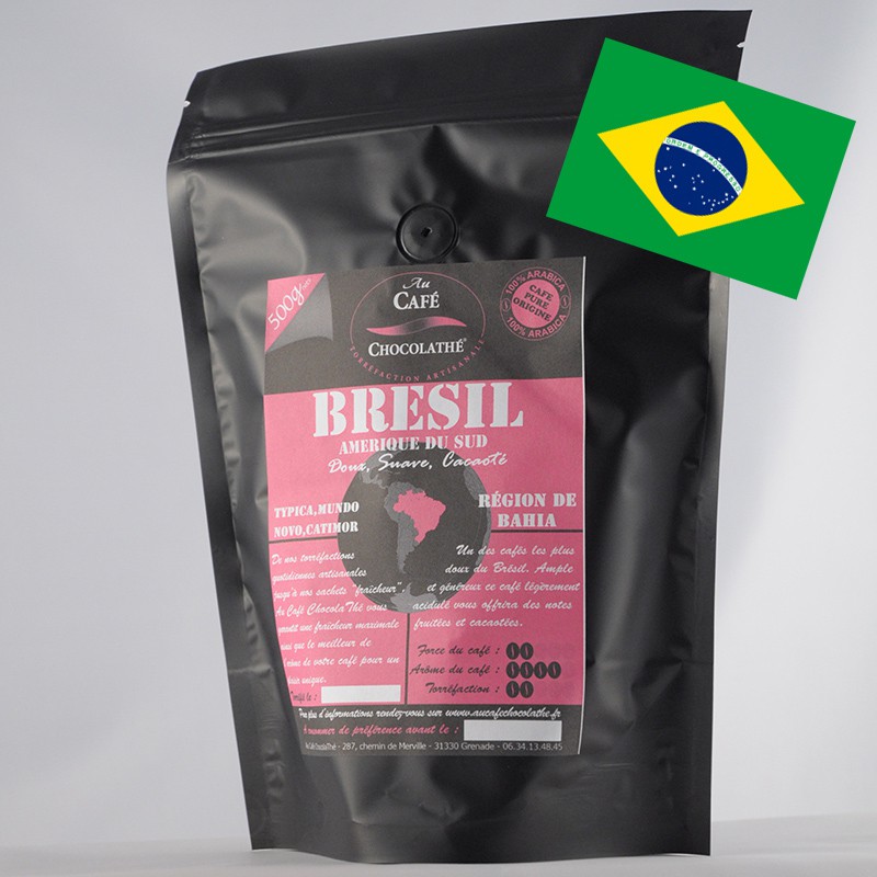 Brésil Bahia café en grains pur arabica- Au Café ChocolaThé